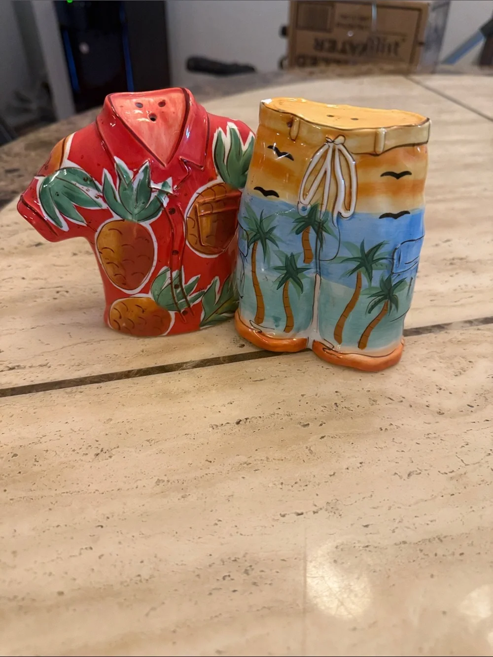 Vintage clay art salt and pepper